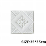 1/5/10 vnt. 35 * 35 cm tapetai plyta 3D sienų lipdukas putplasčio lipdukas pasidaryk pats svetainės dekoro vandeniui atsparus popierius 1Pcs 35*35cm balta