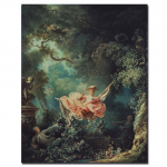 Garsusis rokoko drobės paveikslas &bdquo;Fragonard&ldquo; &bdquo;Sūpynės&ldquo; Plakatas ir spaudinys, skirtas svetainės namų dekoravimui be rėmelio 21*30cm