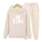 King Printing Men Womens Hoodies Tracksuits Jogger Pants thick Warm Clothes Men Hoodies+Pants Two Piece Set