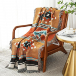 Dvipusė Bohemijos languota antklodė miegamajai sofai Dekoratyvinė antklodė Pikniko antklodė Boho Sofos užvalkalo antklodė su kutu 130x160cm