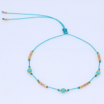 Kar&scaron;tos Mados Rankų Darbo Miyuki Apyrankės Su Mini Delica Sėklų Karoliukais Virvele Draugystės Apyrankės Moterims Bohemi&scaron;ka Juvelyrika Bracelet Style L blue