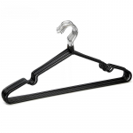 Metalinės pakabos, neslidžios metalinės drabužių džiovinimo kabyklos su plastikine danga, skirtos suaugusiems kabinti ir džiovinti drabužius, 10 vnt. 10-Pack