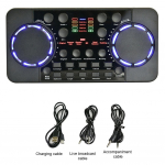 V300 Pro garso plok&scaron;tė su Bluetooth suderinama garso sąsajos mai&scaron;ytuvas DJ skaitmeninis efektas triuk&scaron;mo mažinimo pultas USB įra&scaron;as dainavimui