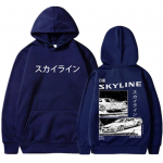 Drift japonų anime AE86 gobtuvas Initial D dvipusiai megztiniai su gobtuvu Unisex R34 Skyline GTR JDM laisvalaikio laisvi megztiniai L