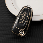 Madingas automobilio raktų užvalkalo ir mai&scaron;elio dėklas, skirtas &bdquo;Ford Focus 2 3 MK3 ST RS Ecosport Kuga Escape Fiesta Fold C-Max S-Max Mondeo&ldquo; priedams juoda