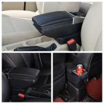 Skirta Renault Clio 4 porankiui, skirta Renault Captur Clio 3 automobilio porankių dėžutei, priedams, puodelių laikikliui. Peleninė, pasukama