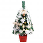 Colių Mini Kalėdinės Eglutės Maitinamos Baterijomis Dirbtinė I&scaron; anksto Ap&scaron;viesta Stalo Kalėdinė Eglutė su Girlianda With String Light balta