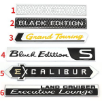 1 vnt. automobilio ženklelio lipduko emblemos lipdukas, skirtas Land Cruiser Executive Lounge White Black Edition S Excalibur Grand Touring GT lipdukams