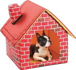 Vandeniui atsparus namas &scaron;unims ir katėms, raudonų plytų &scaron;unų namas, sulankstomas ir i&scaron;imamas plaunamas lova &scaron;uniukams naudoti visus metus