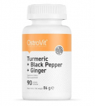 OstroVit Turmeric + Black Pepper + Ginger, 90 Tabs