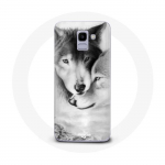 Coque pour Samsung Galaxy A8 2018 Loup Duo animaux