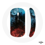 Souris Sans Fil fond de texture abstraite rouge noir bleu