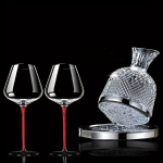 1 rinkinys Auk&scaron;čiausios klasės bordo raudonojo vyno taurių rinkinys, besisukantis stiklainis, vyno aeratorius, kri&scaron;tolinis stiklas, vynuogių taurė, namų virtuvės reikmenys