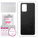 apgo Protective Skin Sticker for the back compatible with Oppo A95 4G, Wrap Film, Foil, Vinyl - Pattern Black Honeycomb