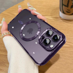 Prabangus skaidrus Magsafe dėklas, skirtas iPhone 14 13 12 11 15 Pro Max Plus dėklams Magnetinis belaidis įkrovimas skaidrus smūgiams atsparus dangtelis For iPhone 12 Pro