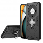 KEYSION Smūgiams atsparus &scaron;arvuotas dėklas HONOR X9b 5G telefonui su fotoaparato objektyvo apsauginiu žiedu ir stovu, telefono galinis dangtelis Huawei Magic 6 Lite 5G telefonui for Honor X9b 5G