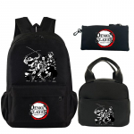 3 vnt./rinkinys Demon Slayer Kuprinė Spausdinta Mokyklinė ta&scaron;ė su Pietų dėžute Pie&scaron;tukinė Paaugliui Vaikams Mergaitei Berniukui Mokyklinė kuprinė Rucksack