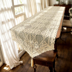 38*180cm Baltos rožės gėlės Siuvinėjimas Staltiesės Užvalkalas Vestuvės Arbata Kava Valgomasis Staltiesė Virtuvės Vakarėlis Kalėdinis namų dekoras smėlis