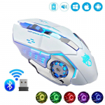 2.4G Bluetooth belaidė įkraunama pelė RGB ap&scaron;vietimas E-Sports mechaninė pelė tyli biuro pelė, skirta kompiuteriniam ne&scaron;iojamam kompiuteriui plan&scaron;etiniam kompiuteriui žaidimų pelė žaidėjui