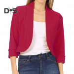 Moteri&scaron;kas &scaron;varkas, trumpas apsiaustas megztinis, vienspalvis, laisvas pavasarinis rudeninis striukė, mink&scaron;ta trijų ketvirčių rankovių, OL į darbą ir atgal stiliaus moteri&scaron;ka striukė XL raudona