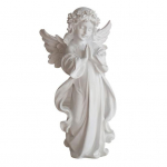 Maldos angelas statulėlė Reinas Angelas sargas statula Balta sparnuota fėja mergaitė skulptūra Namų biuro knygų lentyna darbalaukio puo&scaron;mena M