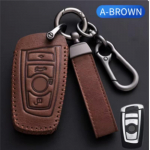 Odinis automobilio nuotolinio valdymo rakto dėklas, skirtas BMW 1 2 3 4 5 6 7 serijos F20 F30 f31 F34 F10 F11 X3 F25 X4 I3 M3 M4 A Style ruda