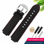 Klasikinis guminis laikrodžio dirželis timex LAIKRODŽIUI T2N720 T2N721 TW2T76300 Serija juodas Vandeniui atsparus silikoninis sportinis dirželis 24*16mm Vyri&scaron;kas 24.16mm