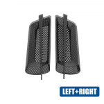 2x anglies pluo&scaron;to automobilio oro srauto įsiurbimo angos &scaron;oninis sparnas gaubto kau&scaron;elis įsiurbimo angos gaubto dekoratyvinis dangtis, grotelės, automobilio apdaila, universali juoda