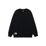 Li Ning Sportinės mados serija Vienspalvis Laisvo kirpimo apvalios apykaklės džemperis Unisex džemperis Juodas AWDR863-7 XXXL