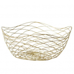 Geležinis vaisių krep&scaron;elis paprastas buitinis &scaron;iaurieti&scaron;ko stiliaus banga tu&scaron;čiavidurio dizaino geležies vaisių dubuo namams L auksinė