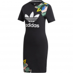 Adidas Laisvalaikio Mink&scaron;ta Patogi Trumpomis Rankovėmis Suknelė Moteri&scaron;kos Suknelės Juoda GC6829 XS