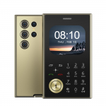 Dviejų SIM madingų mygtukų mini mobilusis telefonas 2G GSM sparčiojo rinkimo Magic Voice Ne&scaron;iojamoji funkcija Mobilieji telefonai 3,5 mm prievadas Without TF card auksas