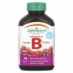 Jamieson Vitamins, kramtomasis B grupės vitaminų kompleksas, Uogų palaima, 90 kramtomųjų tablečių