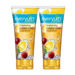 Everyuth Naturals Skaistinantis veido prausiklis su citrina ir vy&scaron;nia | Giliai valo, pa&scaron;alina ne&scaron;varumus ir riebalus | 100% be muilo | Visiems odos tipams | Be parabenų - 150 g (Pakuotėje 2) blue