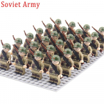 Antrasis pasaulinis karas 24 vnt / partija Kariniai kareiviai Statybiniai blokai Rinkiniai Ginklai Sovietų JAV JK Kinija Prancūzija Armija Veiksmo Figūros Plytos Žaislai Vaikai Dovanos