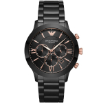 Emporio Armani AR70006 Giovanni Analoginis Vyri&scaron;kas Laikrodis Su Juodu Ciferblatu 43