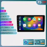 Ossuret 2DIN Android 13 Automobilio radijas Fiat Ducato 2006-2022 Peugeot Boxer Citroen Jumper 2 Multimedia Vaizdo grotuvas Carplay 4G Navigacija I&scaron;manusis RDS GPS P2CP 4Core 2G 32G AI