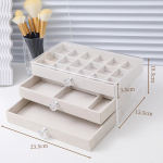 Aksominė papuo&scaron;alų dėžutė su apsauga nuo oksidacijos, skaidrus akrilinis laikiklis auskarams, vėriniams ir žiedams