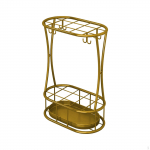 Metalinis skėčių laikiklis Laikymo dėžė Organizatorius 32x18x47cm su vandens surinkimo padėklu
