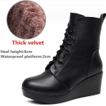 Moteri&scaron;ki natūralios odos aulinukai žiemai, moteri&scaron;ki pliu&scaron;iniai sniego batai, platforminiai aulinukai su plei&scaron;tu, moteri&scaron;ki batai su auk&scaron;tu kulnu, dydžiai 33-43 43