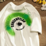 Vasaros mados sunkiasvoriai retro vyri&scaron;ki angli&scaron;kos raidės 100 % medvilnė, marginta apvaliu kaklu Auk&scaron;tos kokybės laisvalaikio fitneso gatvės mar&scaron;kinėliai M