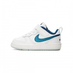 Nike Court Borough Low 2 SE TD Pėdsakai Kūdikių Kedai Balti Summit-White Glacier-Blue DQ5981-100 23.5