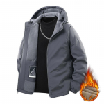 Fleece Storesnis Striukė &Scaron;iaurės Vyri&scaron;ka Vyrų ir Moterų Rudens ir Žiemos Su Gobtuvu Darbinė Striukė 5XL tamsiai pilka spalva