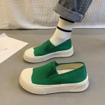 Balti moteri&scaron;ki batai pavasariui ir rudeniui, nauji, kvėpuojantys, apvaliais pir&scaron;tais, drobės batai, užmaunami, mink&scaron;tu padu, patogūs platforminiai laisvalaikio batai 40 žalia