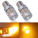 Eseastar S25 150&deg; LED posūkio signalas, BAU15S, PY21W lemputė, Hifra prevencija, Gintarinis, Sprogimas, -24V, BAU15S-Amber oranžinė
