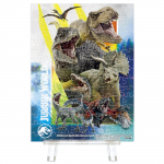 Yanoman 150 dalių Petit Paris Skaidri dėlionė JURASSIC WORLD Dinozaurų susibūrimas B (7,6x10,2 cm) 2308-71 Be klijų, Be rėmo, Mini molbertas įtrauktas,