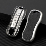 Automobilio i&scaron;maniojo rakto dėklas, apvalkalas, laikiklis Porsche Cayenne 958 911 Lepin 996 Macan Panamera 997 944 924 987 987 Gt3 Cayman 987 sidabras