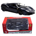 Bburago 1:24 Ferrari 488 Pista metalinis modelis, mėlynas black