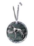English Pointer - crystal bauble with a photo, dog photo in crystal, personalized Christmas tree ornament by Art-Dog brand skaidri