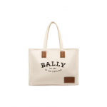 Bally Prancūzi&scaron;kas Kasdienis Logotipo Spaudinio Detalus Audinio Ir Odos Rankinė Moteri&scaron;kos Rankinės Off-White 6301346 Basic Set (Bag+Dust Bag)